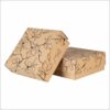 Box with a Lid 20x20x8,5 cm (width x length x height/ inner sizes) print Flowers-1 21,5x21,5x8,8 cm outer sizes, 3-layer corrugated cardboard ca 1,5 mm brown/brown